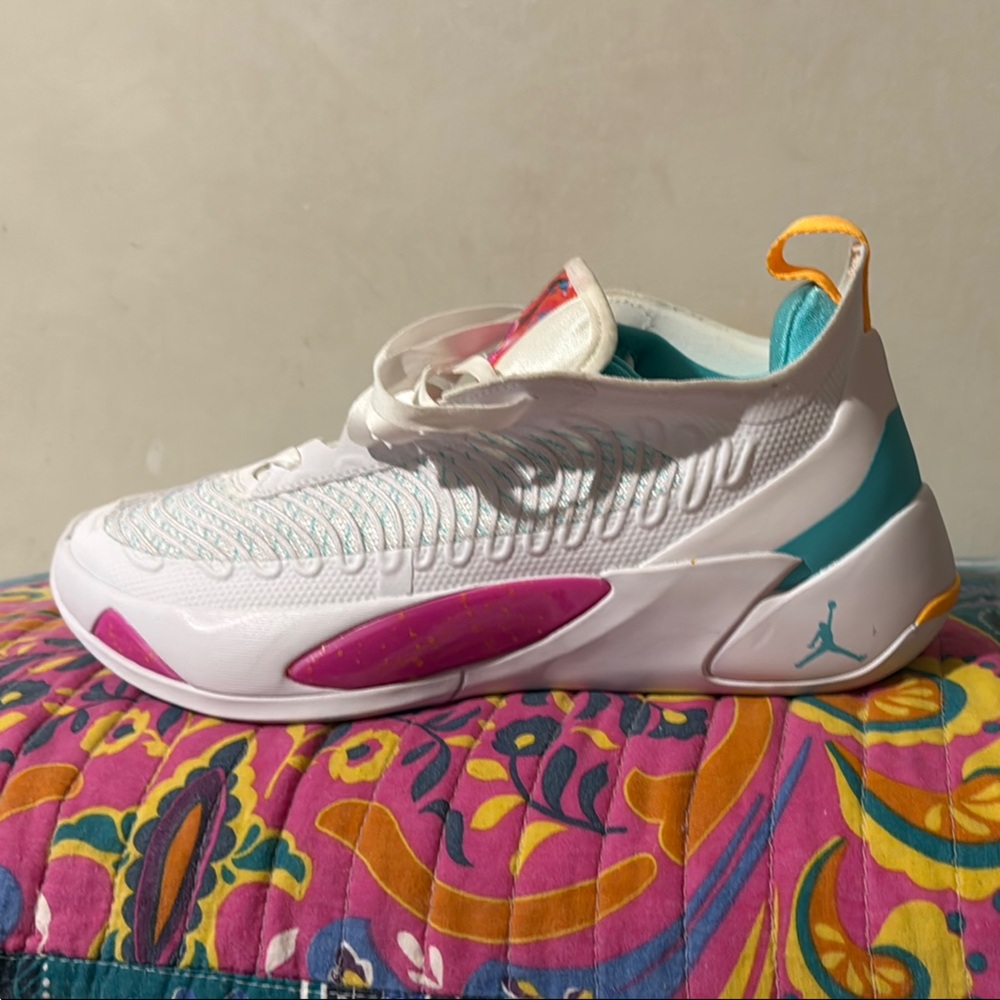 Women's White and Pink Athletic Shoes